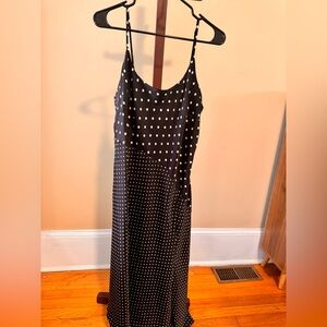 a new day Black and White Polka Dot Maxi Dress